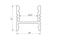LED profile LPS17 (16x17mm)
