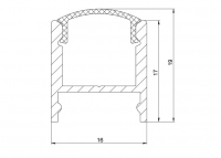 LED profile LPS17 (16x17mm)