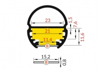 LED profile OVAL-20 (28x29.5mm)