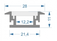 LED profile LP-802 (28x11mm)
