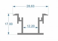 LED profile LP-804 (28.63x17mm)