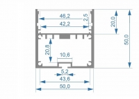 LED profile LP-950 (50x50mm)