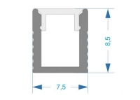 LED profile LP-1201 (7.5x8.5mm)