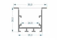 LED profile LP-1502 (35x35mm)