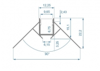 LED profile LP-1602 (12.25x15.1mm)