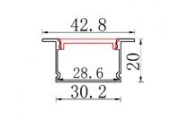LED profile LPBV-20 Black (30x20mm)